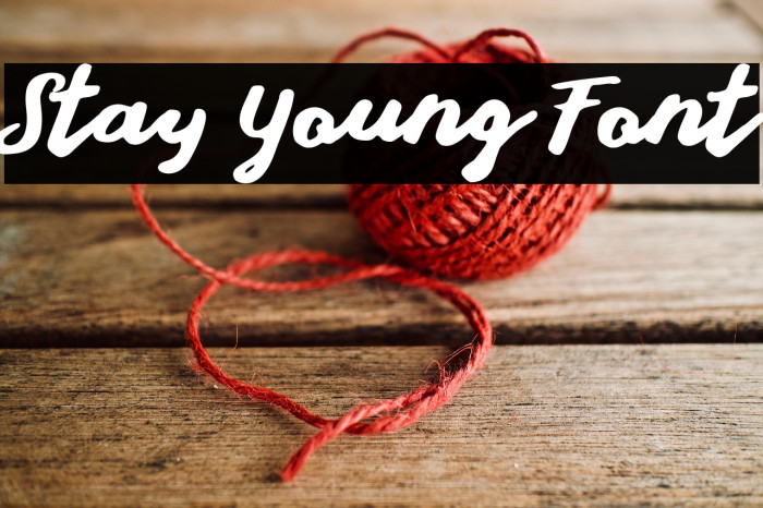 Stay Young Font Example 1