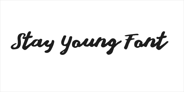 Stay Young Font Logo
