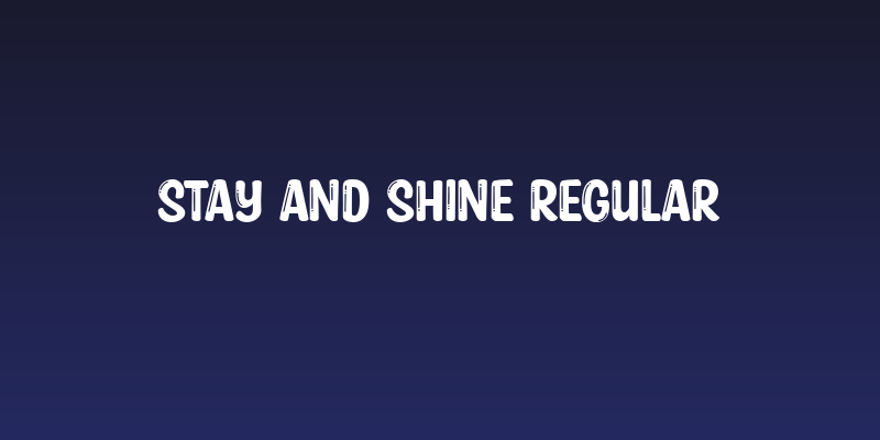 Stay and Shine Regular Social Header