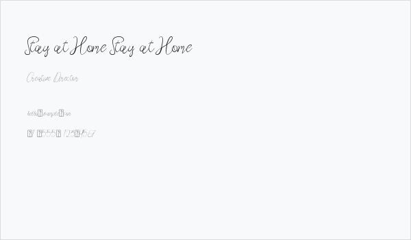 Stay at Home Stay at Home Business Card