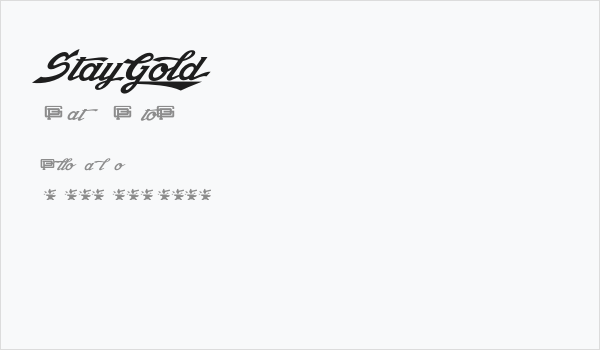 StayGold Business Card