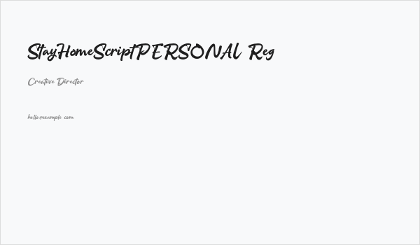 StayHomeScriptPERSONAL-Reg Business Card