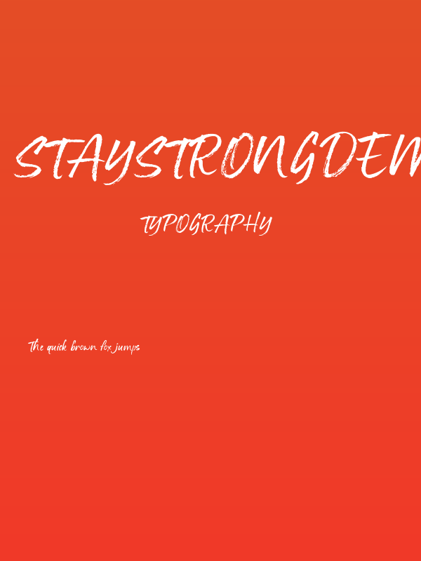 StayStrongDemo Poster