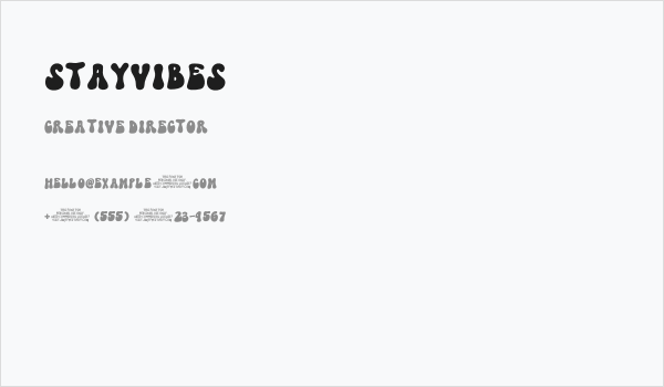 StayVibes Business Card