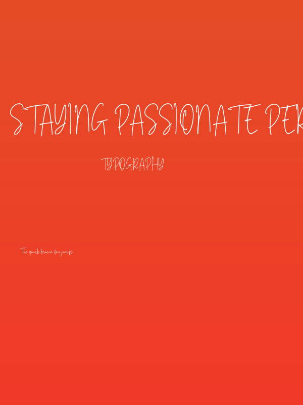 Staying Passionate Personal Use Poster