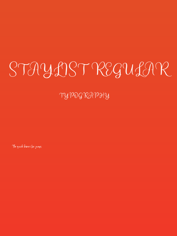 Staylist Regular Poster