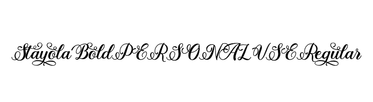 Stayola Bold PERSONAL USE Regular  font caratteri gratis