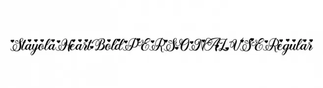 Stayola Heart Bold PERSONAL USE Regular  Free Fonts Download