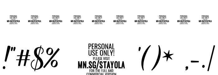 Stayola Heart Bold PERSONAL USE Regular Font OTHER CHARS