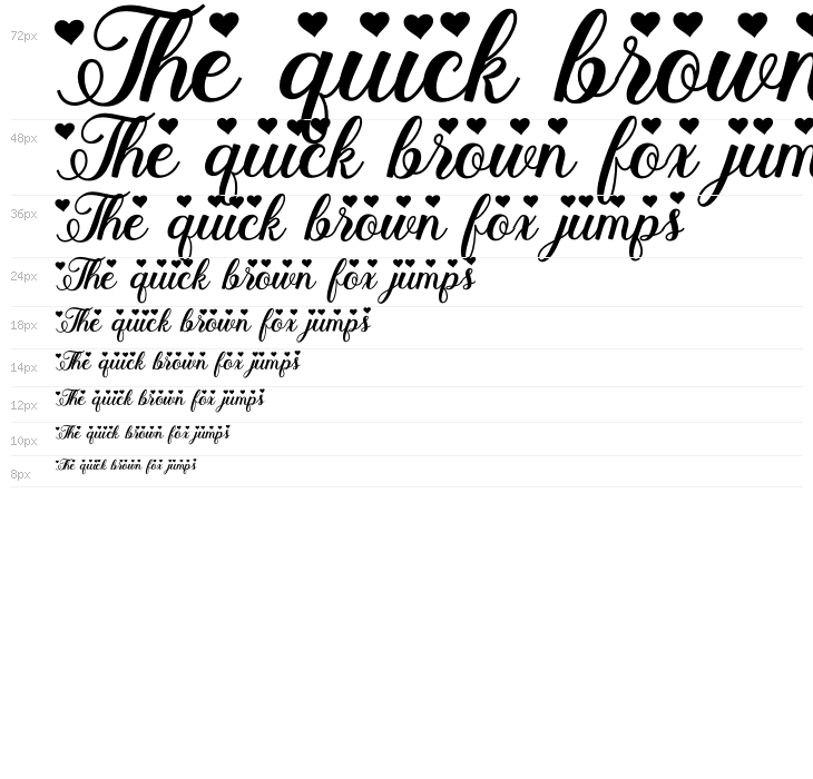 Stayola Heart Bold PERSONAL USE Regular Waterfall