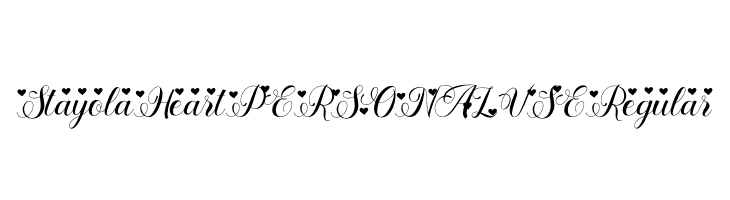 Stayola Heart PERSONAL USE Regular  Free Fonts Download
