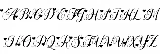 Stayola Heart PERSONAL USE Regular Schriftart Groß