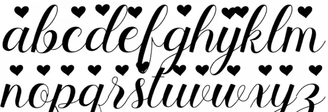 Stayola Heart PERSONAL USE Regular Caratteri MINUSCOLO