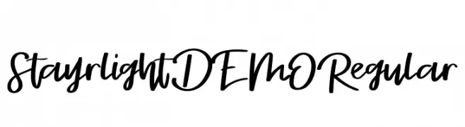 StayrlightDEMORegular  Fuentes Gratis Descargar
