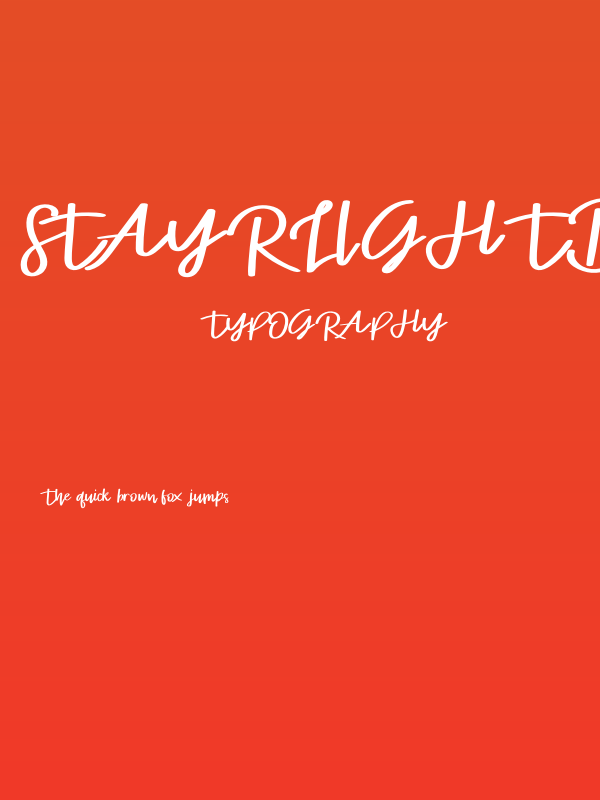 StayrlightDEMORegular Poster