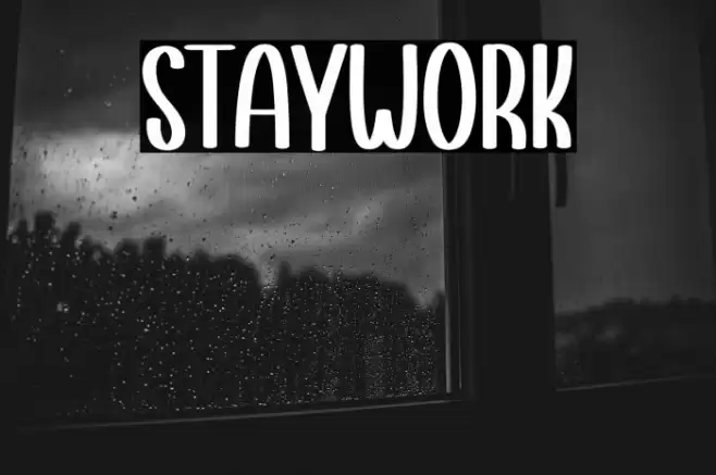 Staywork Font examples