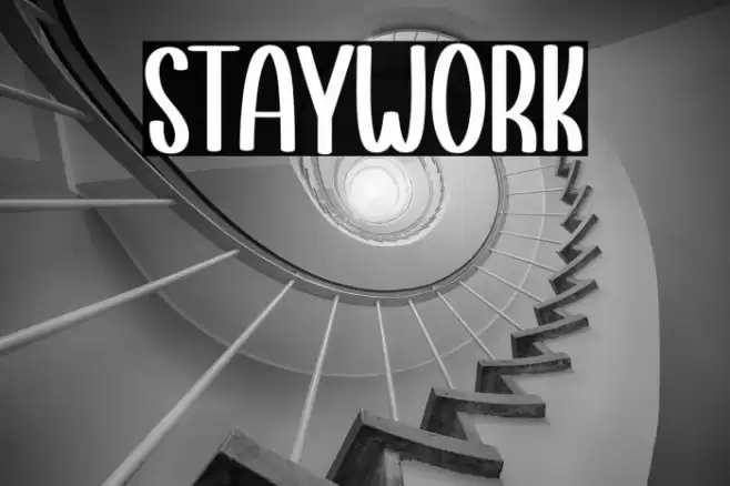 Staywork Font examples