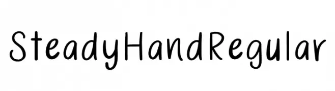 SteadyHand Regular  नि: शुल्क फ़ॉन्ट्स डाउनलोड