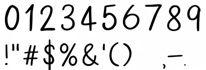 SteadyHand Regular Font OTHER CHARS