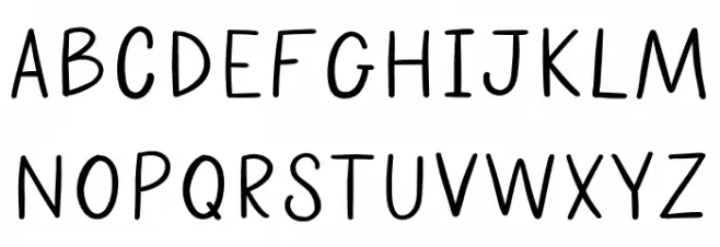 SteadyHand Regular Schriftart Groß