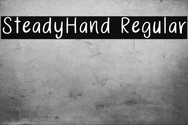 SteadyHand Regular フォント examples