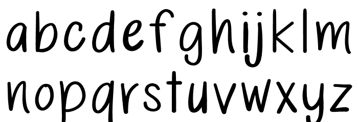SteadyHand Regular Schriftart Kleinbuchstaben
