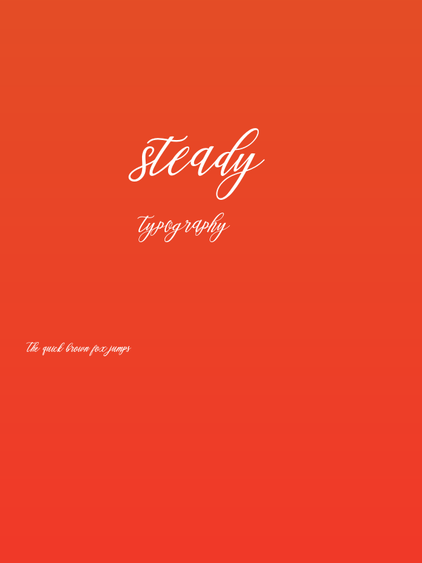 Steady Poster