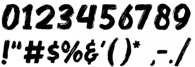 Steak Rough Font OTHER CHARS