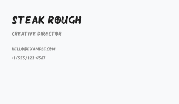 Steak Rough Business Card