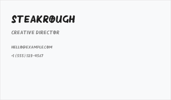 SteakRough Business Card