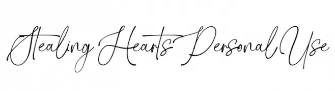 Stealing Hearts Personal Use  Frei Schriftart Herunterladen