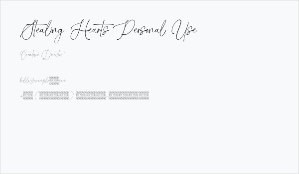 Stealing Hearts Personal Use Business Card