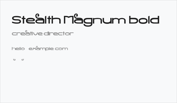 Stealth Magnum Bold Business Card