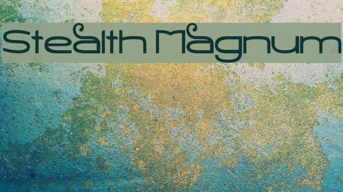 Stealth Magnum Font examples