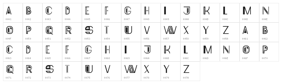 Steam Regular Character Map