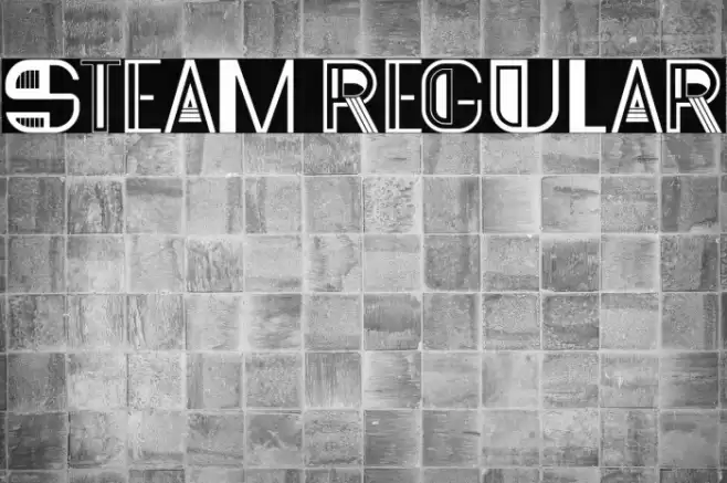 Steam Regular Font examples