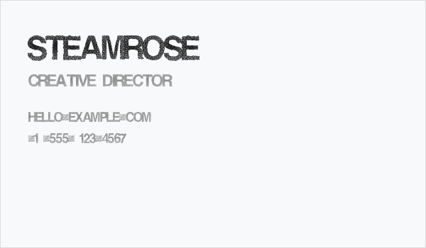 SteamRose Business Card