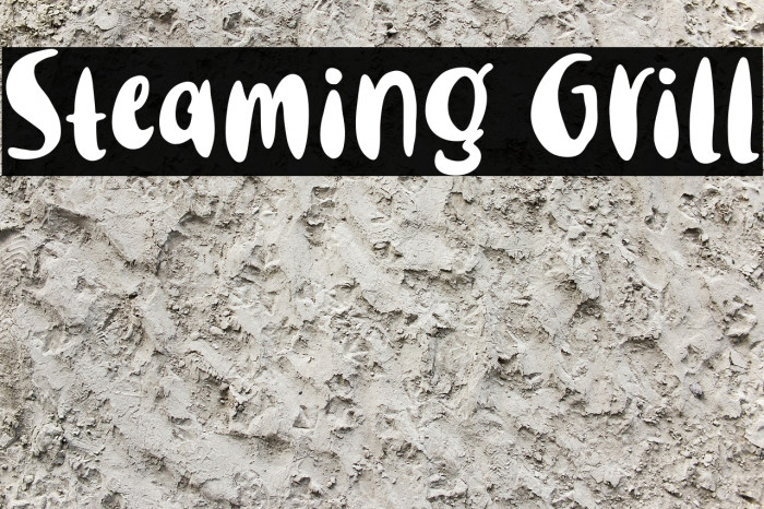 Steaming Grill Font examples