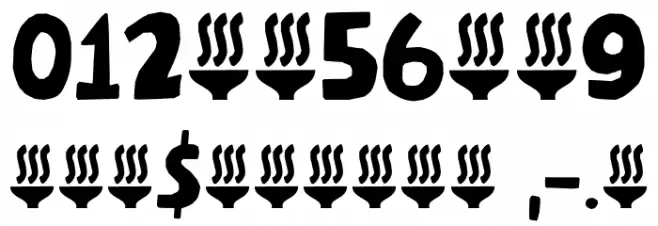 Steaming Noodles DEMO Regular Шрифта ДРУГИЕ символов