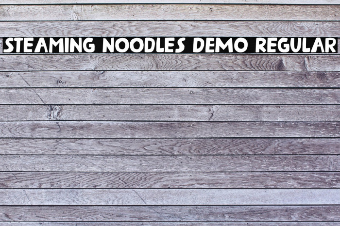 Steaming Noodles DEMO Regular Example 1