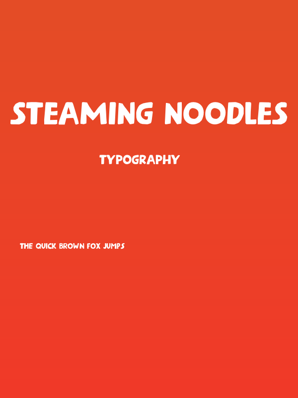 Steaming Noodles DEMO Regular Poster