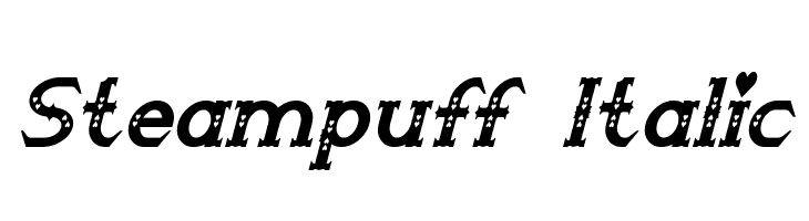 Steampuff Italic  les polices de caractères gratuit tlcharger