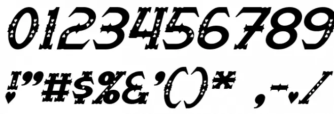 Steampuff Italic Font OTHER CHARS