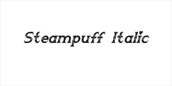 Steampuff Italic Logo