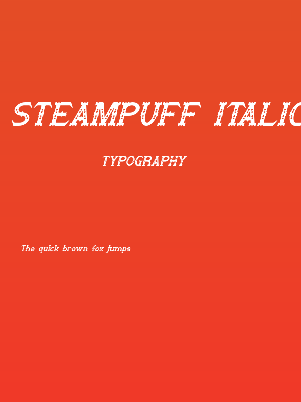 Steampuff Italic Poster