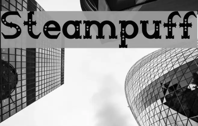 Steampuff Font examples