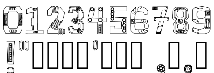 Steampunk Machinery Fon Regular Font OTHER CHARS