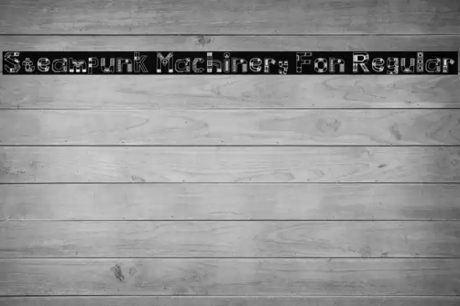 Steampunk Machinery Fon Regular Fonte examples
