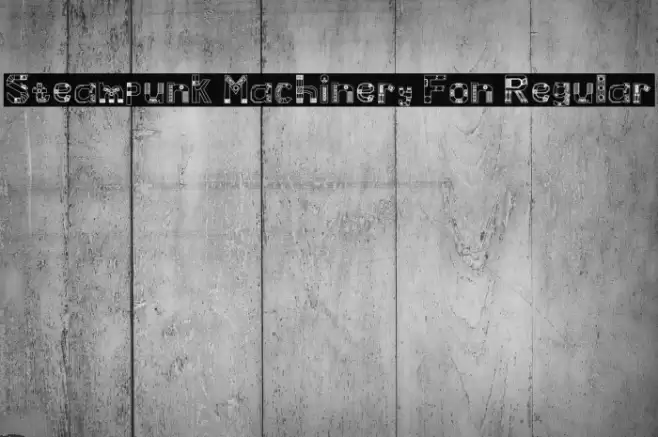 Steampunk Machinery Fon Regular Fonte examples
