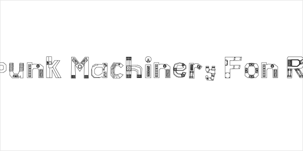 Steampunk Machinery Fon Regular Logo